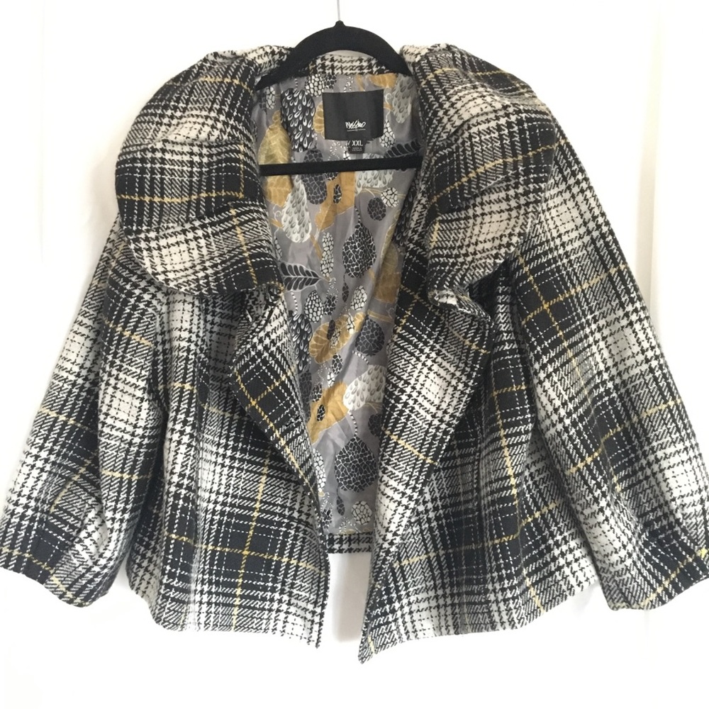 Mossimo plaid Wool Blend Coat